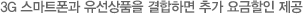 3G 스마트폰과 유선상품을 결합하면 추가 요금할인 제공